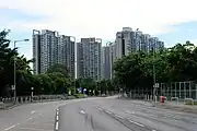 從十八鄉路近馬田壆望向溱柏1-3座及原築Park Signature Tower 1-3 & La Grove