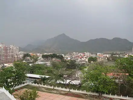 從鼓山公園拍攝的旗山風景