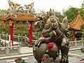 竹林山寺公園正門與竹林山觀音寺正門銅獅