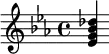 {\key c \minor <es' g' bes' des''>}