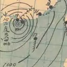 1946年7月18日的天氣圖（由日本氣象廳繪畫）