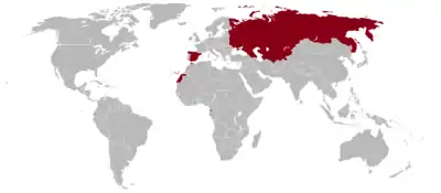 Countries boycotting the 1936 Games are shaded red