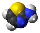 Space-filling model of the aminothiazole molecule