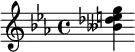 {\key c \minor <beses' des'' e'' g''>}