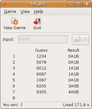 4digits, an Open Source version of Bulls and Cows.