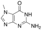 Chemical structure of 7-methylguanine