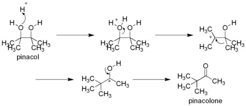 pinacol=嚬哪醇，pinacolone=嚬哪酮