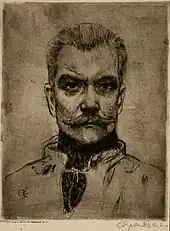 Self-portrait, 1893, drypoint