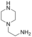 Skeletal formula of aminoethylpiperazine