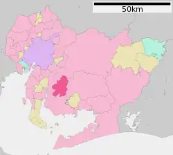 安城市在愛知縣的位置