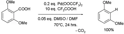 通过三氟乙酸钯进行的芳香脱羧反应