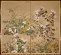 秋草圖 （推測）尾形光琳筆（右隻）重要美術品