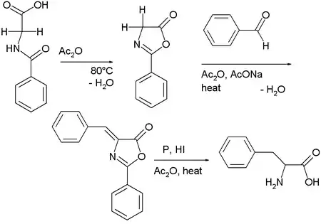 Erlenmeyer-Plochl吖内酯及氨基酸合成