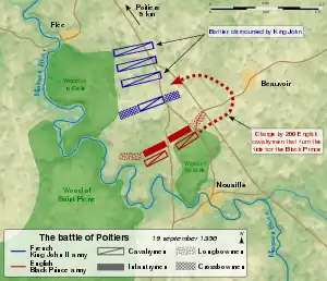 Map showing the battle manoeuvres