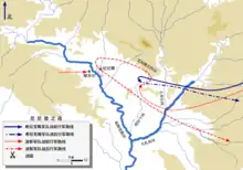 Both Heraclius and the Persians approached from the east of Nineveh. Persian reinforcements were near Mosul. After the battle, Heraclius went back east while the Persians looped back to Nineveh itself before following Heraclius again.