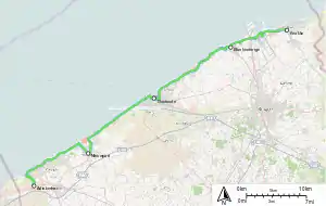 Coast Tram route (interactive map)