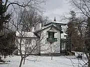 Exterior view of Bellevue House in winter