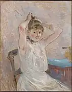 沐浴(整理頭髮的女孩 ) The Bath (Girl Arranging Her Hair), Sterling and Francine Clark Art Institute, Williamstown, Massachusetts 1885-86