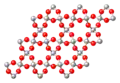 硅石族（SiO2）的三維網格，β-石英