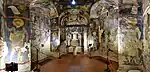 Church interior with frescos