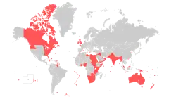 大英帝國歷史上曾統治過的範圍
