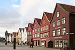 Bryggen houses, look from the street.