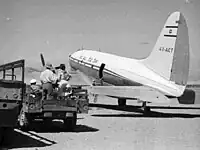 4X-ACT C-46 Commando在Eilat Airport（~1952）