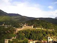 Montebello and Sasso Corbaro castles above Bellinzona