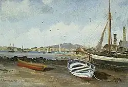 Painting of Mechanics Bay in 1899, by Charles Blomfield.