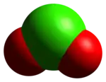 Space-filling model of crystal structure