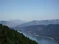 The view east towards The Dalles from Dog Mountain.