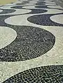 The Copacabana beach sidewalk pavement in 巴西里约热内卢