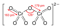 The structure and bonding of the dichromate ion