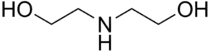 Skeletal formula of diethanolamine