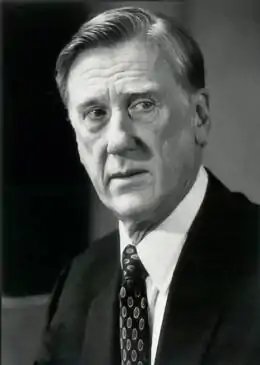 Donald Moffat as a corrupt president of the United States in “Clear and Present Danger”