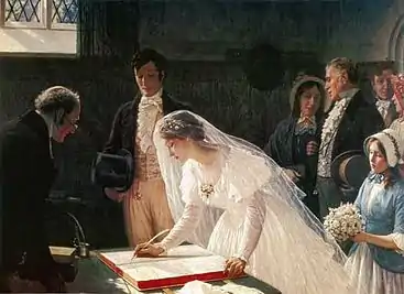 婚约签字signing the register