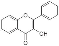 Skeletal formula of 3-hydroxyflavone