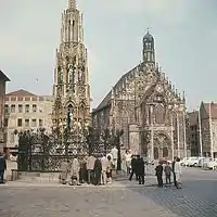 Schöner Brunnen und Frauenkirche, 1965