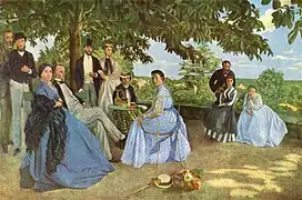 《家庭聚会》（Family Reunion），1867 - 1868，油画，收藏于奥赛博物馆