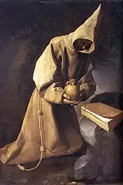 Saint Francis in Meditation、弗朗西斯科·德·苏巴朗、1632年