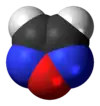 Space-filling model of the furazan molecule