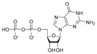 Chemical structure of guanosine diphosphate