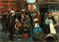 乔治·卢克斯，《街景》（Street Scene），1905年，收藏于布鲁克林博物馆