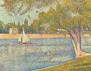 《春天，塞纳河上的大碗岛》（La Seine à la Grande Jatte. Printemps），1888年，收藏于比利时皇家美术博物馆