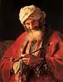 Oriental man with pipe