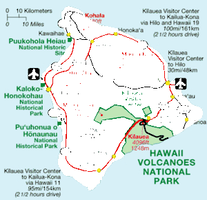 岛上国家公园，山脉和城市交通图