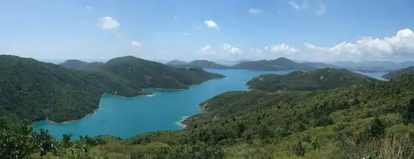 萬宜水庫獨孤山至橫頭墩全景圖