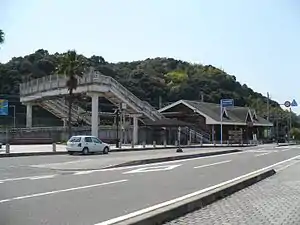 廣川海灘站出入口與物產館