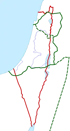 巴勒斯坦地区在以色列的位置