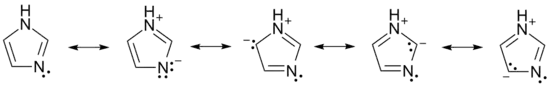 咪唑的共振结构